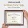 SHOP AWARDS AND GIFTS 8.5 x 11 Certificate Frame Holder, Slide in Wall Plaque Display, 10.5 x 13 Inch Board, Multiple Colors (Walnut)