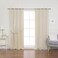Best Home Fashion uMIXm Mix and Match Tulle Sheer Lace and Blackout 4 Piece Curtain Set &ndash; Stainless Steel Nickel Grommet Top &ndash; 2 sheers and 2 Blackout Panels &ndash; 52" W x 84" L &ndash; Beige