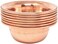 Mudra Crafts Set of 7 Copper Brass Yoga Meditation Altar Tibetan Buddhist Supplies Offering Bowls (3.25 Inches, Copper Tone)