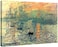 Wieco Art Impression, Sunrise Modern Framed Giclee Canvas Prints of Claude Monet Famous Oil Paintings Reproduction Seascape Artwork Sea Pictures on Canvas Wall Art Ready to Hang for Home Decorations