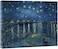Wieco Art Starry Night Over the Rhone by Van Gogh Famous Oil Paintings Reproduction Modern Framed Giclee Canvas Print Artwork Seascape Pictures on Canvas Wall Art for Home Office Decorations