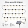 Lepro LE Solar String Lights Outdoor, 25ft Solar Festoon Lights Outdoor with 25 G40 LED Bulbs, Waterproof Bulb Fairy String Lights with 4 Light Modes for Garden, Gazebo, Patio, Pergola, Party and More