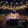 Lepro LE Solar String Lights Outdoor, 25ft Solar Festoon Lights Outdoor with 25 G40 LED Bulbs, Waterproof Bulb Fairy String Lights with 4 Light Modes for Garden, Gazebo, Patio, Pergola, Party and More