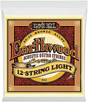 Ernie Ball P02010 Earthwood Light 12 Str 8020 Brnz Ac Gtr Strings 9 46, Bronze