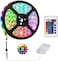 شريط اضاءة LED يعمل بالبطارية بطول 2 متر/6.6 قدم، شريط اضاءة LED RGB مرن متغير اللون، اضاءة خلفية خلفية للتلفزيون