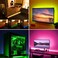 مجموعة شريط اضاءة LED بمنفذ USB، 4 شرائط مقطوعة مسبقا و3 مشابك تثبيت اسلاك و44 مفتاح تحكم عن بعد صغير بالوان الفضاء اللوني ار جي بي، شريط اضاءة LED باضاءة خلفية للتلفزيون (اضاءة خلفية USB)