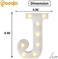 بوكلا لافتة اضاءة LED بتصميم حروف ابجدية مضيئة لتزيين المنزل وحفلات الزفاف على شكل حرف J
