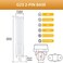 بونلكس مصباح LED PL-S 6 واط G23 بدبوسين ابيض دافئ 13 واط مكافئ CFL، زاوية شعاع 180 درجة LED PL افقي مجوف G23 لاستبدال مصباح الفلورسنت المدمج (ازالة/تجاوز الموازن)