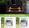 XLUX Solar Lights for Steps Decks Pathway Yard Stairs Fences, LED lamp, Outdoor Waterproof, Warm Light, 6 Pack