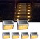 XLUX Solar Lights for Steps Decks Pathway Yard Stairs Fences, LED lamp, Outdoor Waterproof, Warm Light, 6 Pack