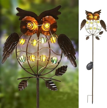 مصباح LED LED لتزيين الحديقة في الهواء الطلق، أضواء أوتاد تعمل بالطاقة الشمسية - أضواء LED معدنية للممرات والممر والفناء والحديقة