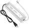 LightingWill Waterproof IP67 LED Power Supply Driver Transformer 60W 220V AC to 12V DC Low Voltage Output with 3-Prong UK Plug 3.3 Feet Cable for Outdoor Use