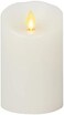 لومينارا مصباح LED كلاسيكي بدون لهب متحرك بحافة صدفية - ابيض - غير معطر - جاهز عن بعد (3 انش × 4 انش)