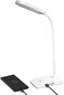 مصباح مكتب LED ايفي مع منفذ USB، مفتاح لمس ثلاثي الاتجاهات، ازرق (ابيض) من IVY-40BK