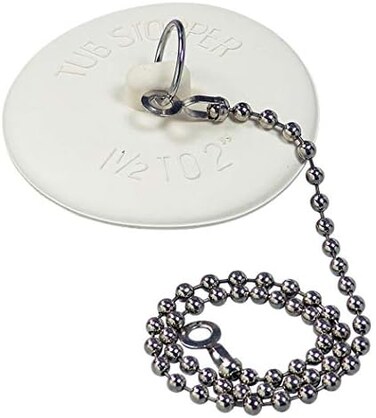 سدادة حوض دانكو المطاطية مع سلسلة, ابيض (80783)