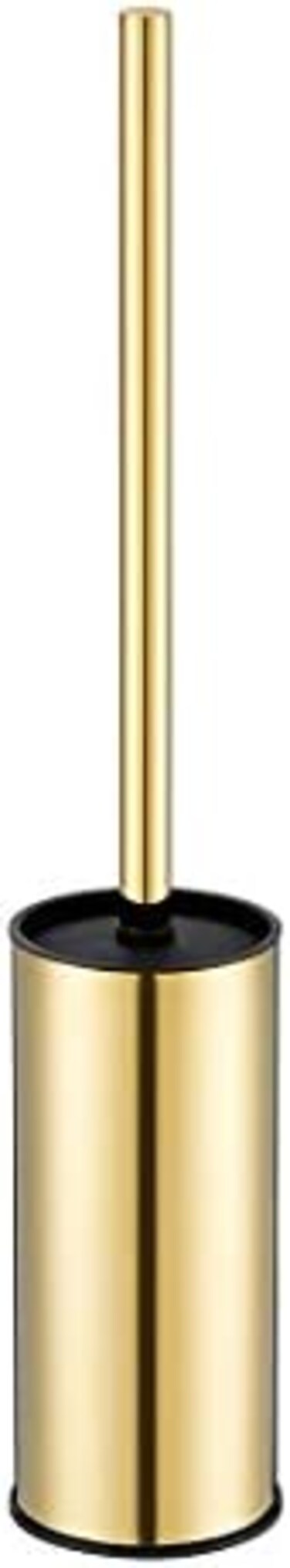 بي جي ال حامل فرشاة تواليت ذهبي من الستانلس ستيل 304 ذهبي دائري قائم بذاته وحامل للحمام