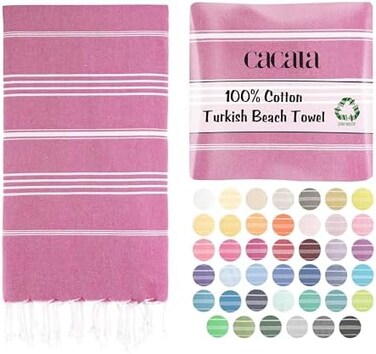 كاكالا مناشف حمام تركية من بيستيمال مقاس 37 × 70% قطن 100 لون فوشيا