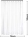 N&amp;Y HOME Extra Long Shower Curtain or Liner 72" W x 108" H - Hotel Quality, Washable Fabric, White Bathroom Curtains with Grommets, 72x108