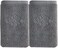sense gnosis Hand Towels Premium 100 Percent Cotton Ultra Thick Soft Highly Absorbent Embroidered Multicolored Bathroom Towel Home Spa, Towel Set of 2, 13 X 29 Inch (Grey, White) Grey MJG2