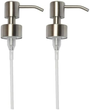 كابيتان رأس مضخة موزع صابون بديل لمقاس الرقبة القياسي 28/400 (26 ملم - 28 ملم) بلمسة نهائية مصقولة من الستانلس ستيل