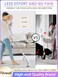 Tilswall Electric Spin Scrubber - Cordless Shower Power Scrubber, Bathroom Cleaner Tools Set with 4 Replaceable Brush Heads, Grout Cleaning Brush with Long Handle for Tile Floor Bathtub
