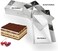NEWLINE NY Stainless Steel 3 Sizes Rectangular Molding Forming Layering Cake Pastry Rings 3 In 1 Set Rectangular Cake Pastry Rings Natural Stainless Steel
