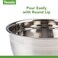 Tovolo Stainless Steel Mixing (7.5 Quart) Kitchen Metal Bowls for Baking &amp; Marinating, Dishwasher-Safe