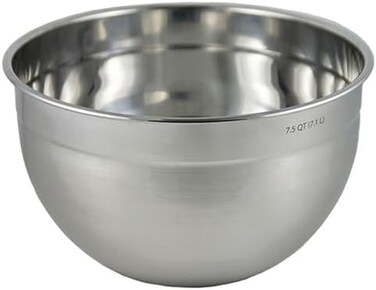 Tovolo Stainless Steel Mixing (7.5 Quart) Kitchen Metal Bowls for Baking &amp; Marinating, Dishwasher-Safe