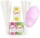 Cotton Candy Express Floss Sugar plus Cones with 3-11oz Plastic Jars of Bubble Gum, Green Apple &amp; Pina Colada Flossing Sugars. 50 Paper Cones Included. Use with Cotton Candy Express Machine