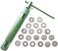 HEVERP Stainless Steel Clay Extruders Sugar Paste Extruder Cake Fondant Decorating Tool Set (Green)
