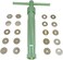 HEVERP Stainless Steel Clay Extruders Sugar Paste Extruder Cake Fondant Decorating Tool Set (Green)