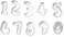 Fox Run Number Cookie Cutter Set, Silver