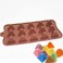 X-Haibei Mini Pyramid Ice Cube Chocolate Candy Cookies Tray Soap Silicone Mold 15-cavity