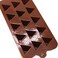 X-Haibei Mini Pyramid Ice Cube Chocolate Candy Cookies Tray Soap Silicone Mold 15-cavity