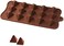 X-Haibei Mini Pyramid Ice Cube Chocolate Candy Cookies Tray Soap Silicone Mold 15-cavity