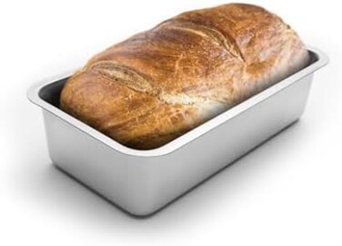 Fox Run Loaf Pan Stainless Steel Baking, 8.5 x 4.5 x 2.25 inches, Rectangular