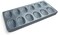 Fox Run Non-Stick Madeleine Pan, Carbon Steel, 12-Cup,Grey