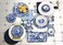 Portmeirion Home &amp; Gifts Oval Rim Dish, Blue &amp; White