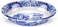 Portmeirion Home &amp; Gifts Oval Rim Dish, Blue &amp; White