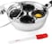 Modern Innovations Egg Poacher Pan Set with 4 Nonstick Large Egg Poaching Cups, Stainless Steel Frying Pan, Silicone Handle, Glass Lid, Removable Tray Insert and Bonus Spatula