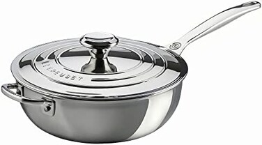 Le Creuset Tri-Ply Stainless Steel Saucier Pan, 3.5 qt.