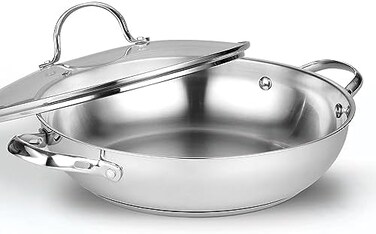 Cooks Standard 02502 Classic Everyday Chef Stir Fry Pan 30cm/12-inch Silver COMINHKG091304