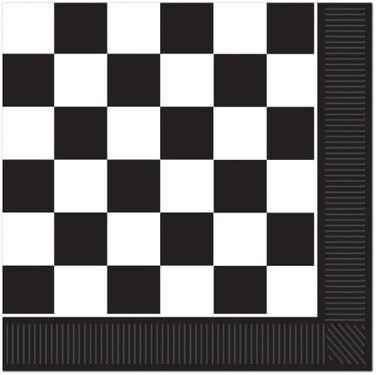 مناديل غداء بنقشة مربعات (عبوة من 12 قطعة)