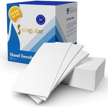 مناديل ورقية ناعمة وماصة للاستعمال مرة واحدة من امريكان هوم ستيد، مناشف يد ورقية للمطبخ والحمام والحفلات وحفلات الزفاف والعشاء والمناسبات، لون ابيض، عبوة من 200 قطعة