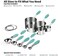 U-Taste Measuring Cups : 18/8 Stainless Steel Measuring Cups and Spoons Set of 10 Piece, Upgraded Thickness Handle(Aqua Sky)