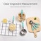 U-Taste Measuring Cups : 18/8 Stainless Steel Measuring Cups and Spoons Set of 10 Piece, Upgraded Thickness Handle(Aqua Sky)