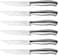 isheTao Steak Knives, Steak Knife Set of 6, 4.5 inches Steak Knife, Dishwasher Safe High Carbon Stainless Steel Steak Knife, Silver