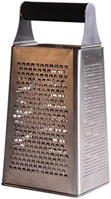 Mercer Culinary 4-Sided Acid Etched Box Grater, Stainless Steel, Black, 12x12x12 cm