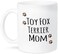3dRose mug_154209_1 Toy Fox Terrier Dog Mom Doggie By Breed Brown Paw Prints Doggy Lover Proud Pet Owner Mama Ceramic Mug, 11-Ounce