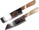 KIWI Knife Cook Utility Cooking Knives Cutlery Steak Wood Handle Kitchen Tool Sharp Blade 6.5'' Stainless Steel 1 set (2 Pcs) (No.171,172)